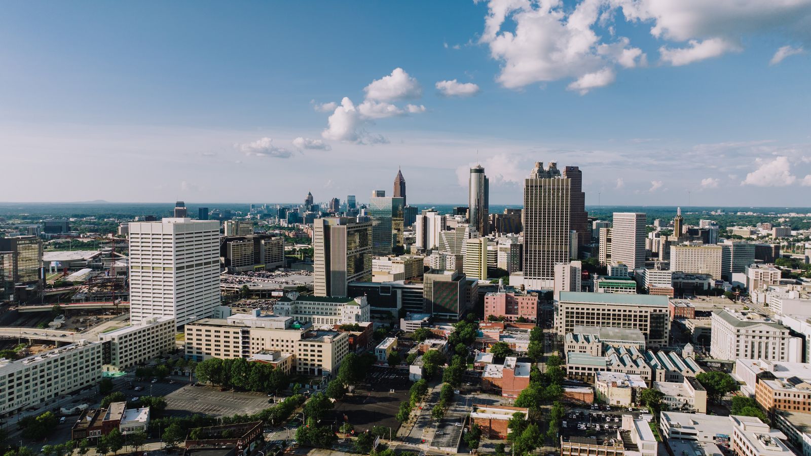 Aerial view of the Atlanta skyline
