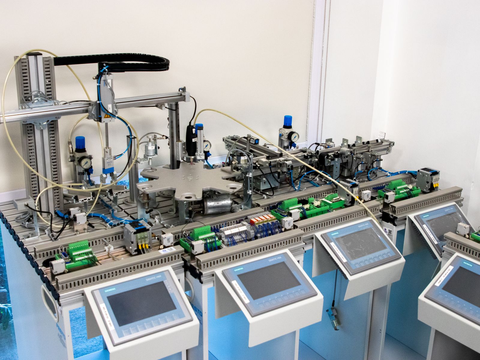 Industrial automation machinery in a plant