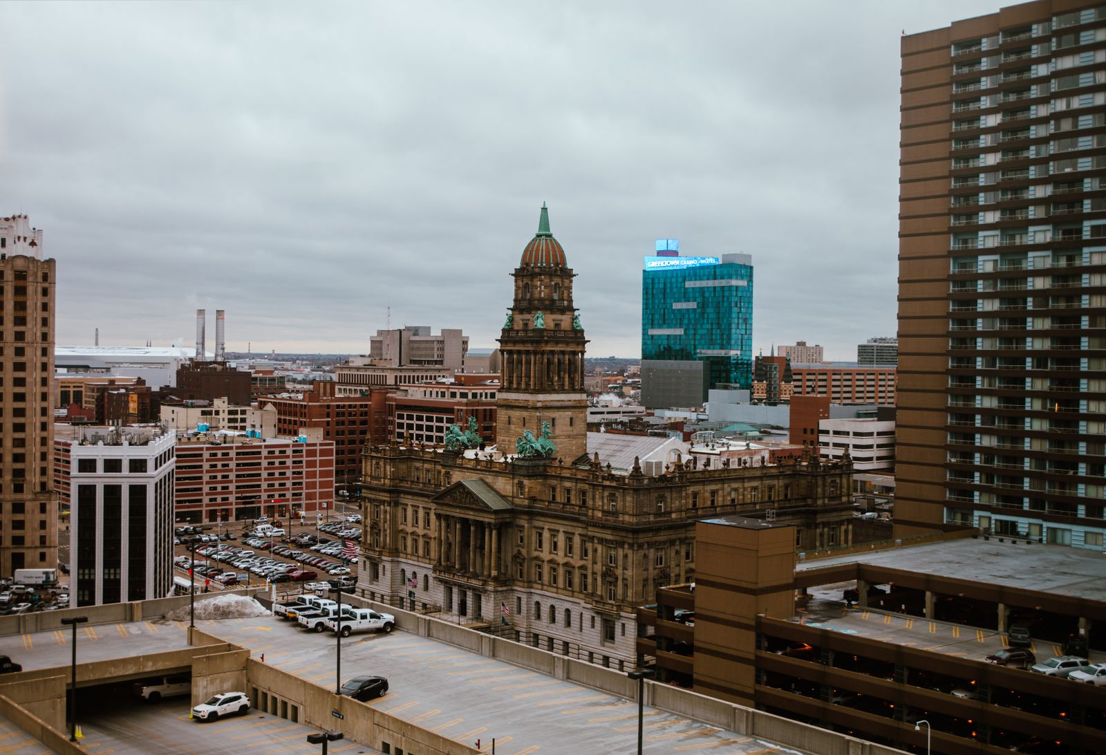Aerial view of Detroit