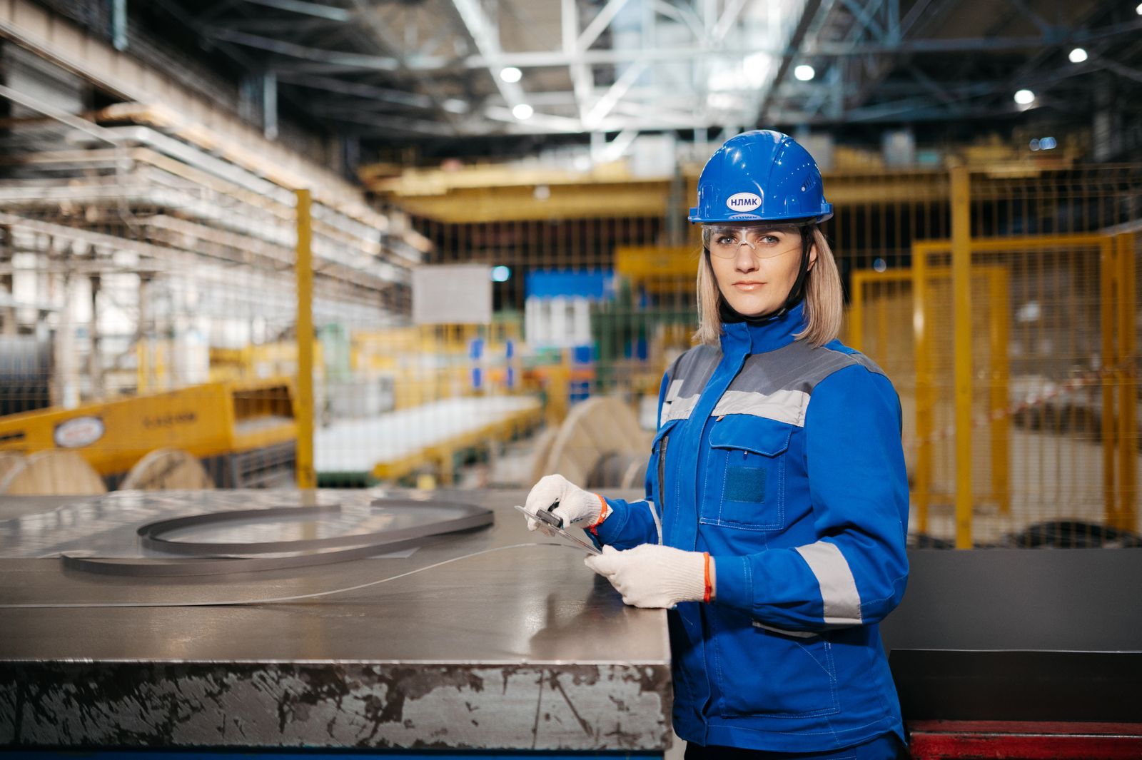 An engineer at work in an industrial plant