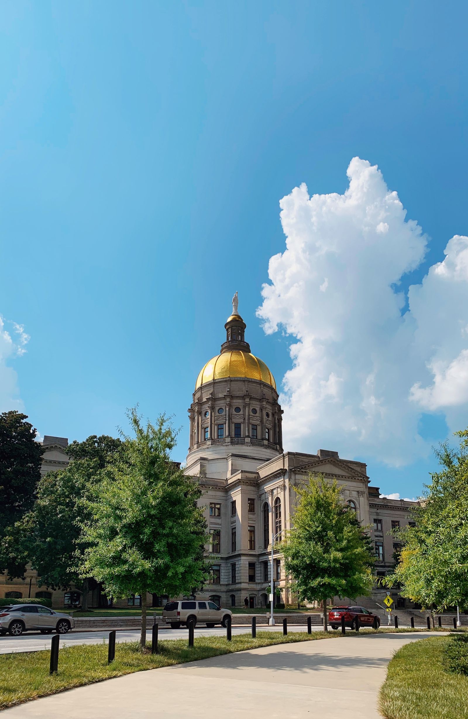 The gold dome of the Georgia State Capitol in Atlanta