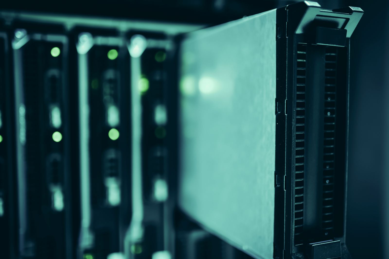 Server racks inside a data center