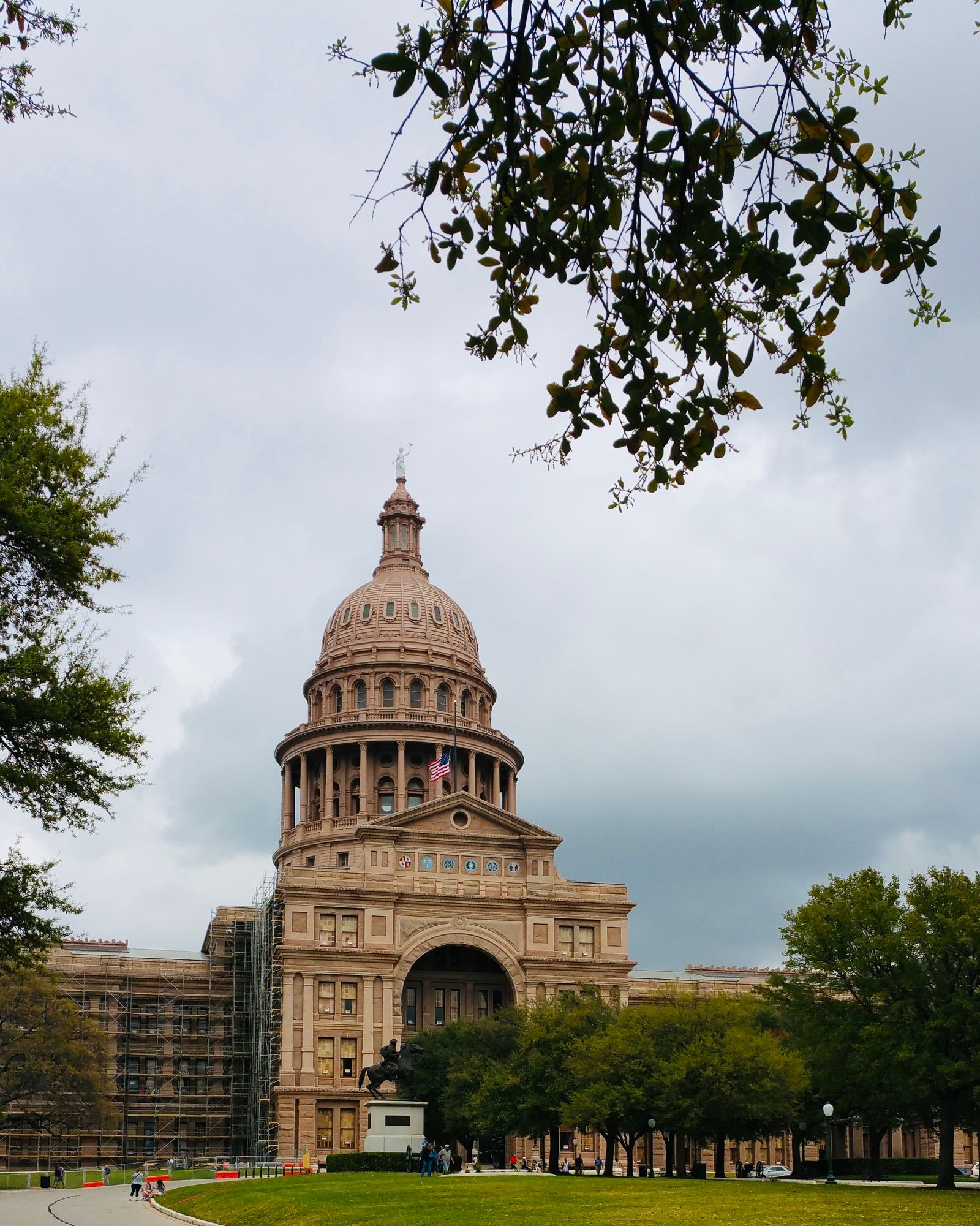 The Texas State Capitol in Austin with its pink granite dome
